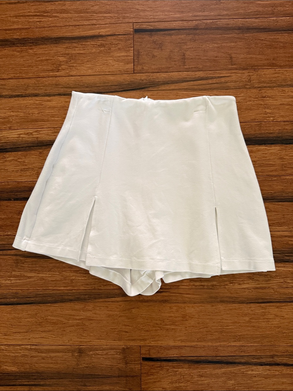 Women's White Skort with Built-In Shorts - Clean Athletic Fit